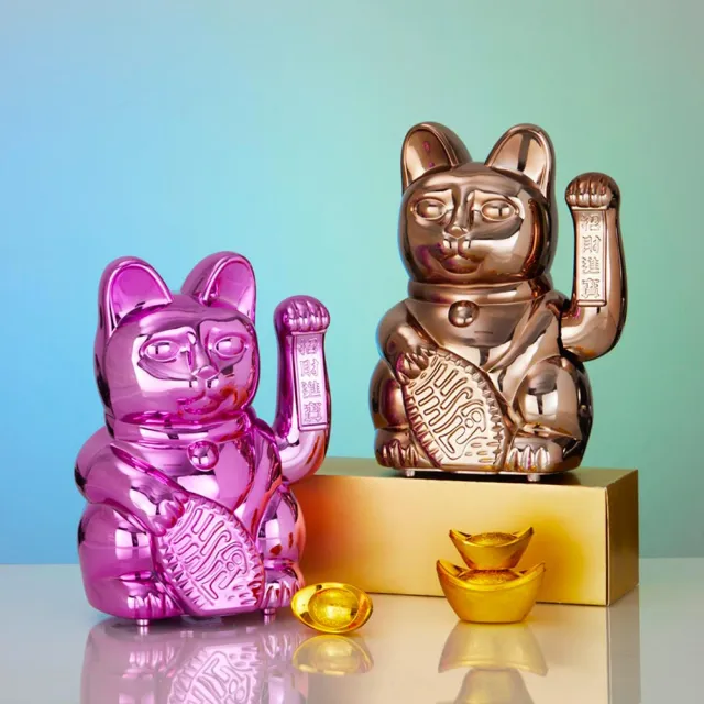 【WUZ 屋子】LA BOITE Jumbo Lucky Cats 幸運繽紛自動招手招財貓(特大號)
