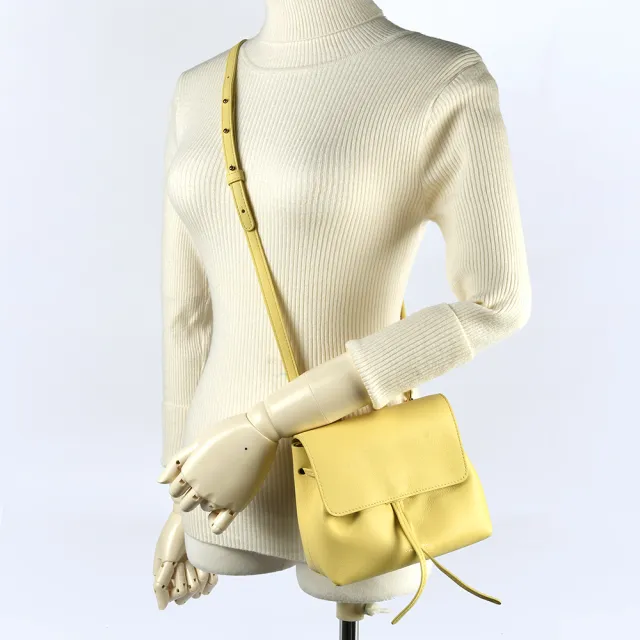 【MANSUR GAVRIEL】MINI SOFT LADY BAG 小牛皮手提斜背兩用包(亮黃色)