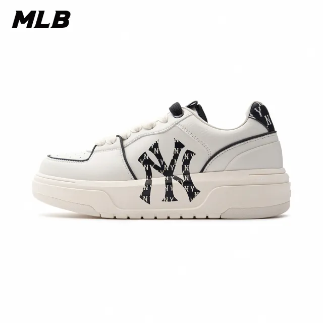 【MLB】MONOGRAM老爹鞋 學長鞋 Chunky Liner系列 紐約洋基隊(3ASXCLR3N-50WHS)