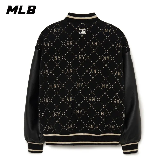 【MLB】飛行夾克外套 棒球外套 MONOGRAM系列 紐約洋基隊(3AJPM0634-50BKS)