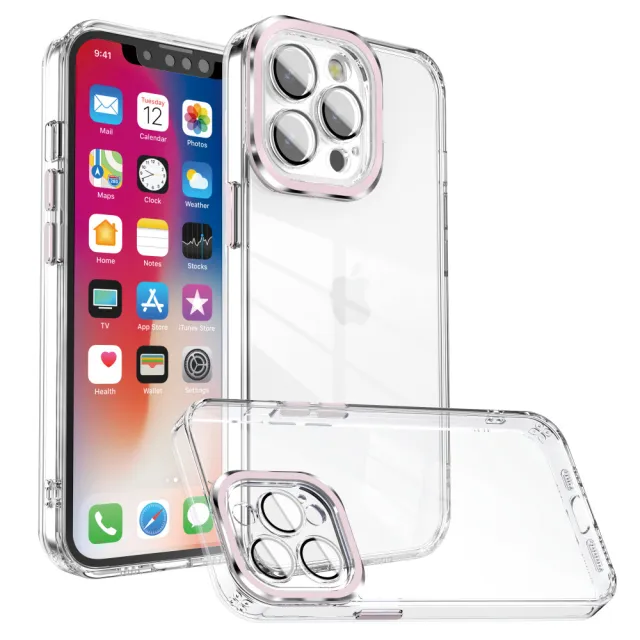 【HongXin】iPhone 15 Pro max 6.7吋 自帶鏡頭膜壓克力保護手機殼