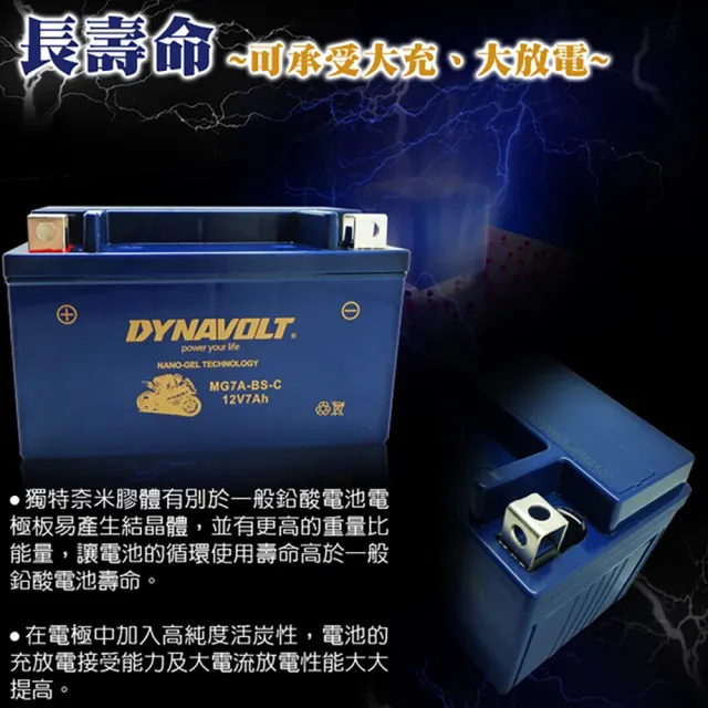【Dynavolt 藍騎士】MG14ZS-C(對應型號奈米膠體電池TTZ14S YTZ14S TTZ12S加強 MBTZ14S電瓶)