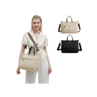 【SPRING】尼龍托特肩背包商務通勤手提包大容量電腦包輕旅行斜背包-多色(簡約時尚大容量通