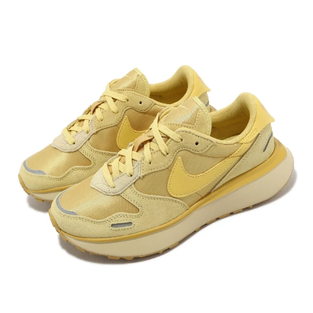 NIKE 耐吉NIKE 耐吉 休閒鞋 Wmns Phoenix Waffle 女鞋 男鞋 黃 金黃 反光 尼龍 麂皮 厚底 運動鞋(FJ1409-700)