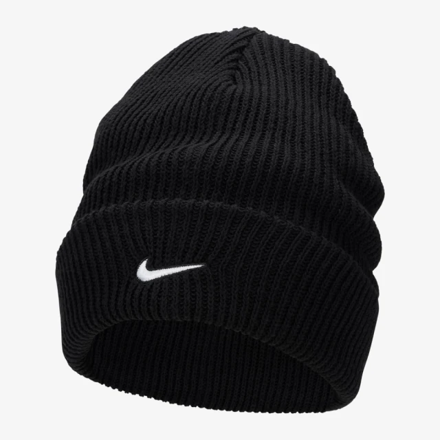 NIKE 耐吉NIKE 耐吉 帽子 毛帽 運動帽 U NK PEAK BEANIE TC SWSH L 黑 FB6529-010