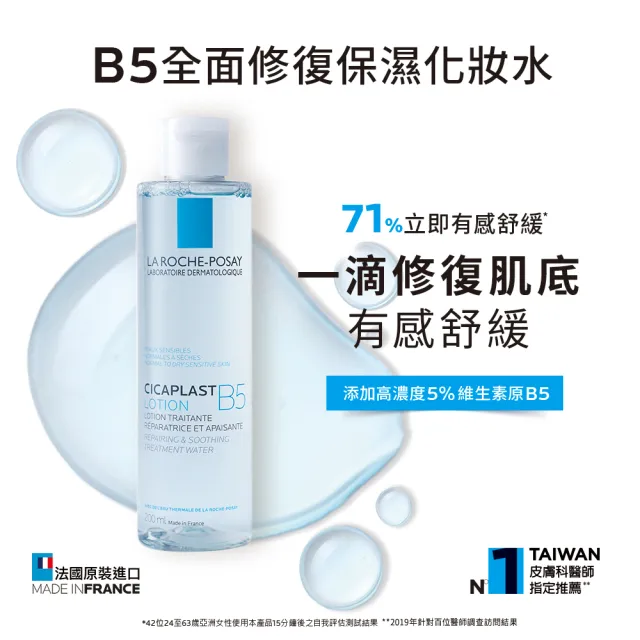 【理膚寶水】清爽修復雙星組★B5全面修復凝乳40ml+B5全面修復保濕化妝水 200ml_A(B5繃帶凝乳)