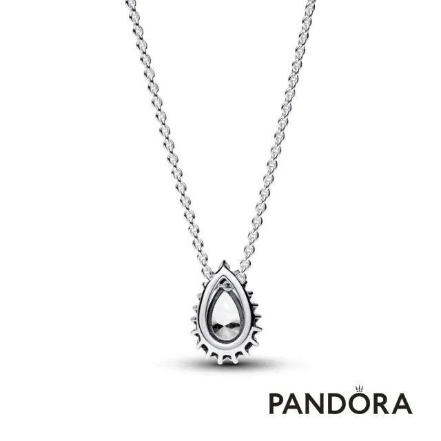 【Pandora官方直營】璀璨鑲邊梨形項鏈