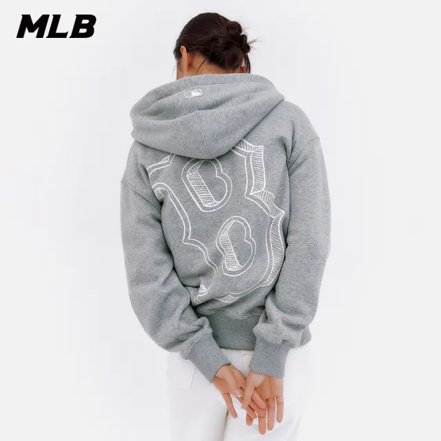 【MLB】大Logo連帽上衣 帽T 波士頓紅襪隊(3AHDB0336-43MGS)