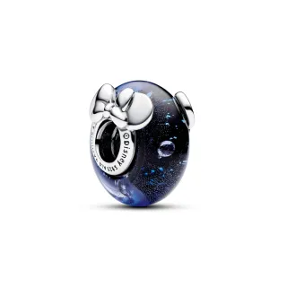 【Pandora官方直營】迪士尼《米奇與米妮》造型藍色 Murano 琉璃串飾-絕版品