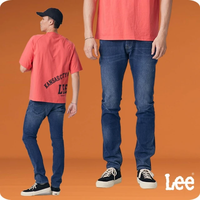 Lee 官方旗艦 男裝 牛仔短褲 / 903 寬鬆舒適 中藍
