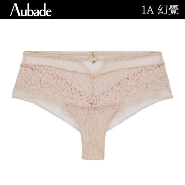 【Aubade】幻覺蕾絲平口褲 性感小褲 法國進口 女內褲-(1A-嫩膚)
