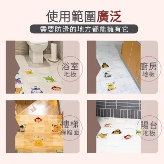 【Echain Tech】透明金鋼砂防滑貼片 透明加大款 單片 18x18cm(止滑貼片/浴室止滑貼/地磚貼/樓梯止滑貼)