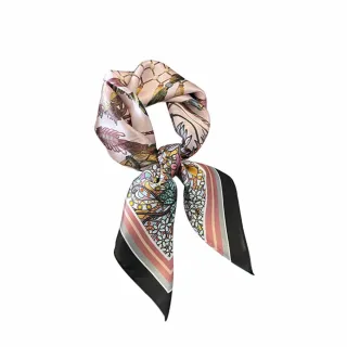 【Jun Jun】蠶絲方巾 絲巾 領巾 68x68cm(流蘇花穗)