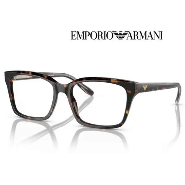 【EMPORIO ARMANI】亞曼尼 亞洲版 個性方框光學眼鏡 EA3219F 5879 深玳瑁色 公司貨