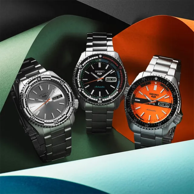 【SEIKO 精工】5 Sports SKX 55周年 現代詮釋版1969機械錶 -橘/黑/銀灰(SRPH11K1/SRPK13K1/SRPK09K1)