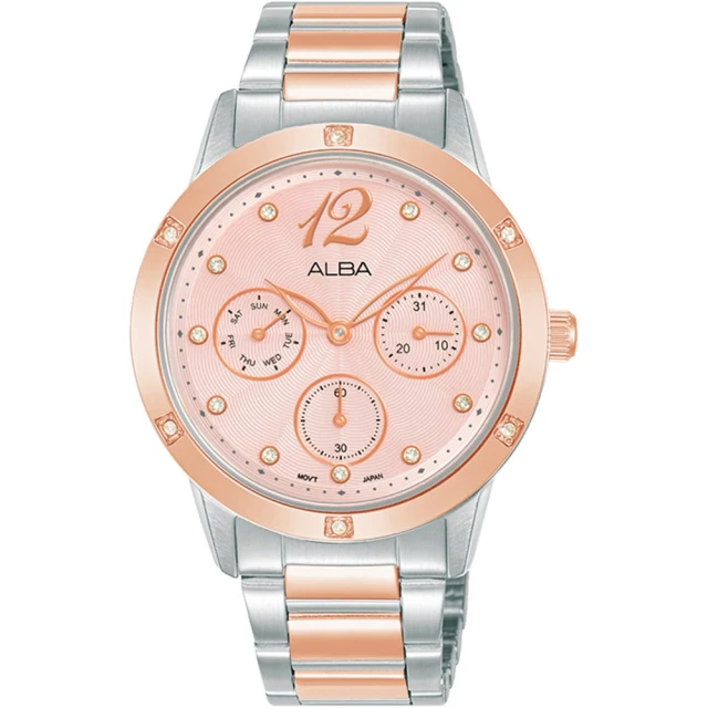 ALBA Fashion系列 三眼時尚腕錶 36mm(VD75-X133P／AP6712X1)