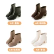 【amai】質感百搭粗跟短靴 中跟短靴 踝靴 短筒靴 粗跟 百搭 大尺碼(A、B、C、D款)