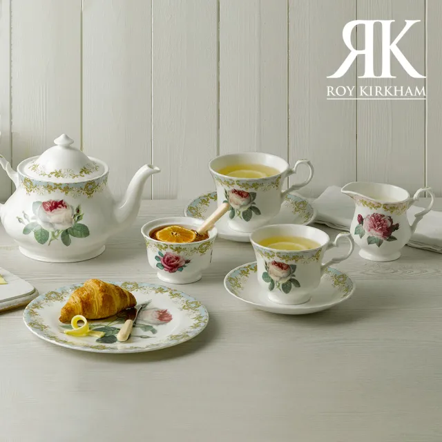 【英國ROY KIRKHAM】Vintage Roses古典玫瑰系列 320ml古典骨瓷直筒杯(英國製造進口)