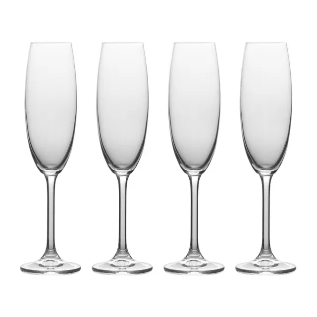 【MIKASA】美國 水晶玻璃香檳杯4入 晶透236ml / 調酒杯 雞尾酒杯
