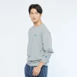 【JEEP】男裝 吉普車圖騰純棉百搭長袖T恤(灰色)
