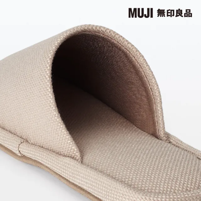 【MUJI 無印良品】左右皆可使用拖鞋 米色