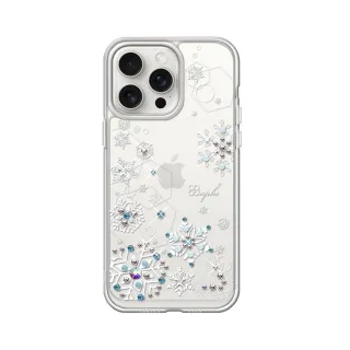 【apbs】iPhone 17/16/15/14/13/12系列 防震雙料水晶彩鑽手機殼(紛飛雪)