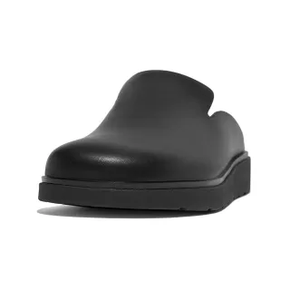 【FitFlop】GEN-FF MENS LEATHER MULES經典舒適木屐鞋/穆勒鞋-男(靓黑色)