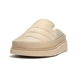 【FitFlop】GEN-FF WATER-RESISTANT FABRIC/LEATHER MULES防水造型木屐鞋/穆勒鞋-女(白石色)