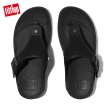 【FitFlop】TRAKK II MENS BUCKLE CANVAS TOE-POST SANDALS扣環帆布造型夾腳涼鞋-男(黑色)