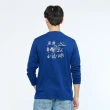 【JEEP】男裝 露營圖鑑印花長袖T恤(深藍)