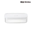 【MUJI 無印良品】可微波密閉式保存容器_中 約寬11.5×深19×高5cm 容量約550ml