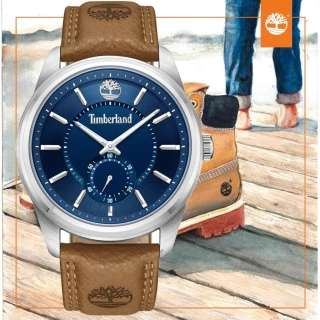 【Timberland】天柏嵐  NORTHBRIDGE系列 小秒針腕錶 皮帶-藍45mm(TDWGA0029702)
