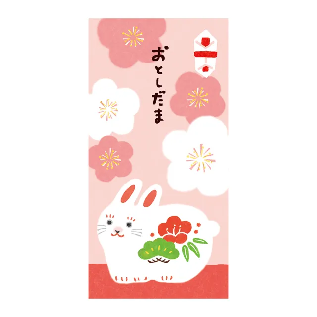 【台隆手創館】兔子日式紅包袋-3枚入(9x18cm)