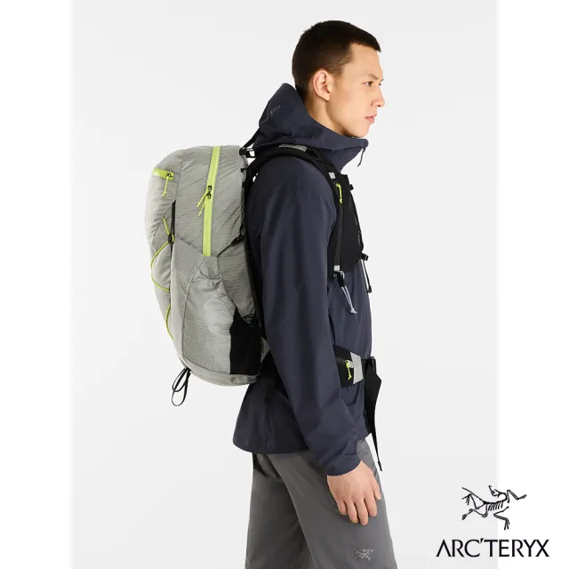 【Arcteryx 始祖鳥官方直營】男 Aerios 30L 輕量登山背包(像素灰/音速綠)