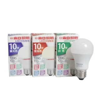 【東亞照明】12入組 LED燈泡 10W 白光 黃光 自然光 全電壓 E27 球泡燈