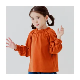 【OB 嚴選】磨毛荷葉立領鬆緊袖保暖上衣 《QA1716》