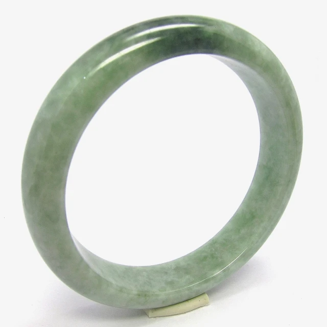 小樂珠寶小樂珠寶 翡翠手鐲菠菜滿綠抹墨綠天然A平安鐲(手圍18號 內徑56.6mm V682)