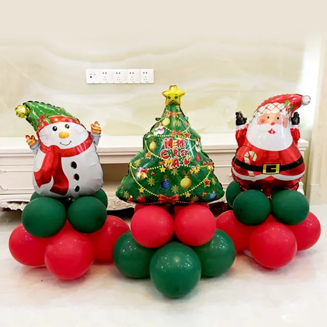 派對佈置聖誕氣球球柱1組-三款任選(聖誕節 氣球 派對 佈置 路引 耶誕 掛飾 裝飾 布置)