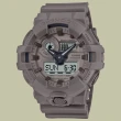 【CASIO 卡西歐】G-SHOCK 自然大地色 雙顯手錶 咖(GA-700NC-5A)