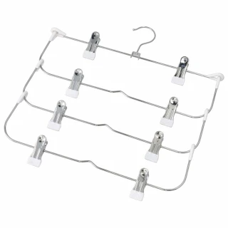 【NITORI 宜得利家居】防滑衣架 裙褲用衣架 LM01 WH(防滑衣架 衣架 裙褲用 LM01)