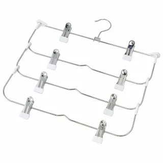 【NITORI 宜得利家居】防滑衣架 裙褲用衣架 LM01 WH(防滑衣架 衣架 裙褲用 LM01)