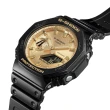 【CASIO 卡西歐】冷酷精緻金屬色彩八角形雙顯錶 45.4mm(GA-2100GB-1A)