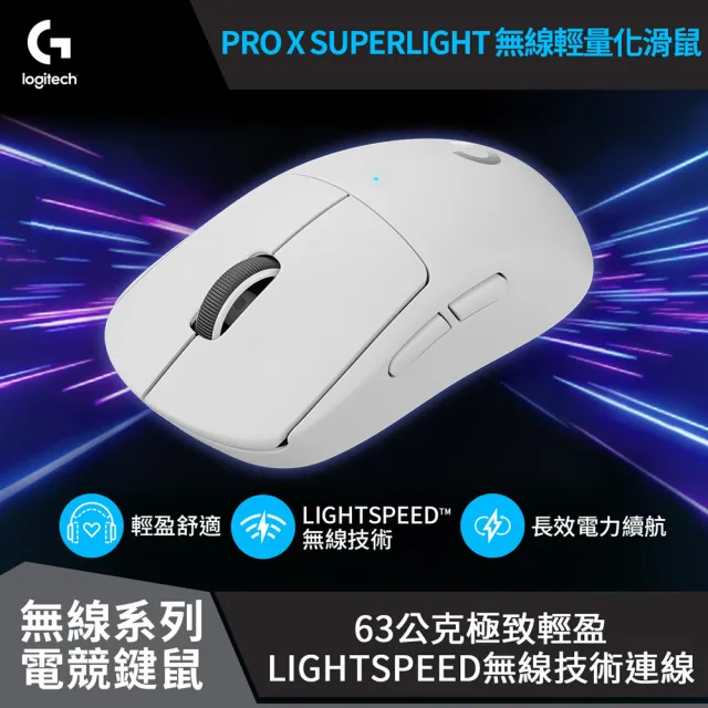 Logitech G】G PRO X SUPERLIGHT 無線輕量化滑鼠- momo購物網- 好評