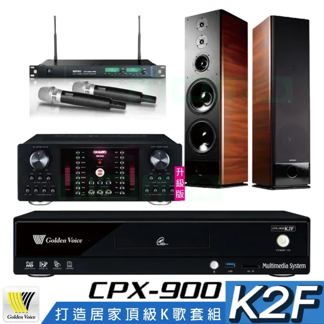 【金嗓】CPX-900 K2F+FNSD A-480N+ACT-8299PRO++TDF K-105(4TB點歌機+擴大機+無線麥克風+喇叭)