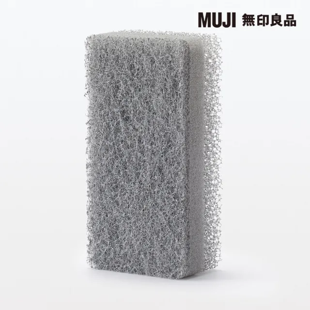 【MUJI 無印良品】聚氨酯三層海綿/3入/灰 約寬6*深12*高3.5cm