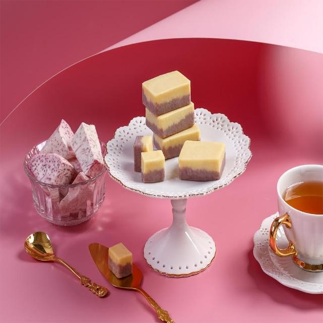 【和生御品】芋泥雙色綠豆黃10入禮盒(宮廷茶點 綠豆糕 傳統點心 下午茶)_年菜 年節禮盒