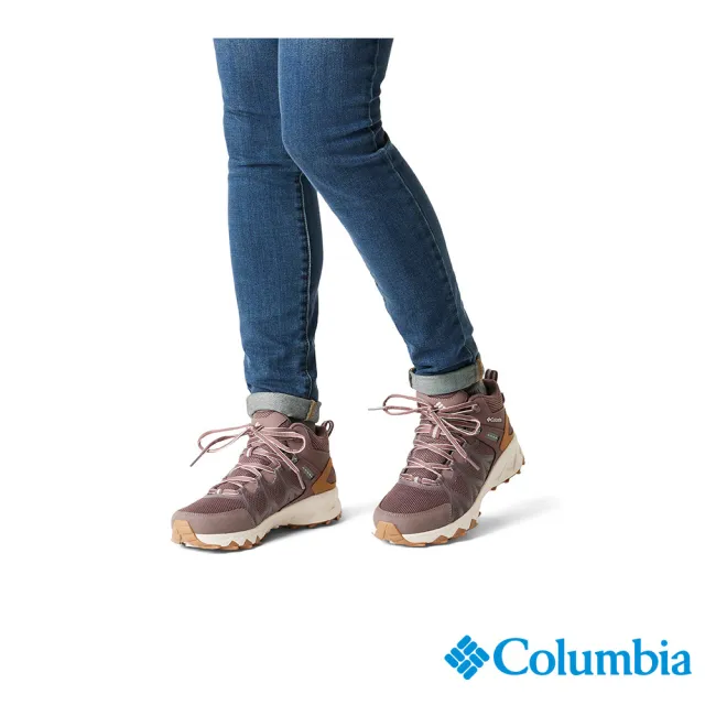 【Columbia 哥倫比亞官方旗艦】女款-PEAKFREAK™Outdry防水高筒健走鞋-紫棕色(UBL75730CO/HF)