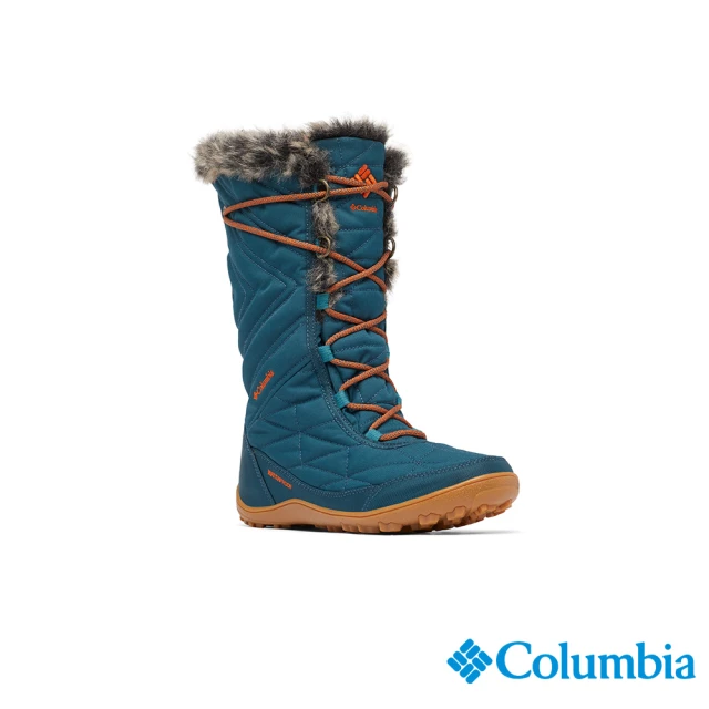 Columbia 哥倫比亞 女款-MINX™Omni-Tech鋁點蓄熱防水長筒雪靴-孔雀藍(UBL59640PC/HF)