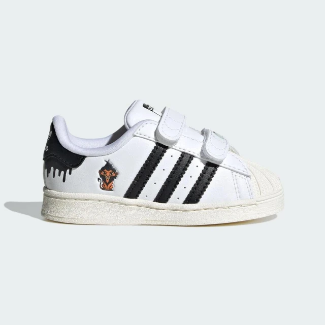 adidas 愛迪達 Superstar CF I X Disney 小童 休閒鞋 經典 貝殼頭 魔鬼氈 白黑(IE8252)