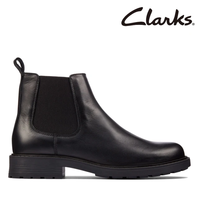 Clarks 女鞋 Orinoco2 Lane現代時尚彈力鬆緊設計切爾西靴 短靴 女靴(CLF63619B)